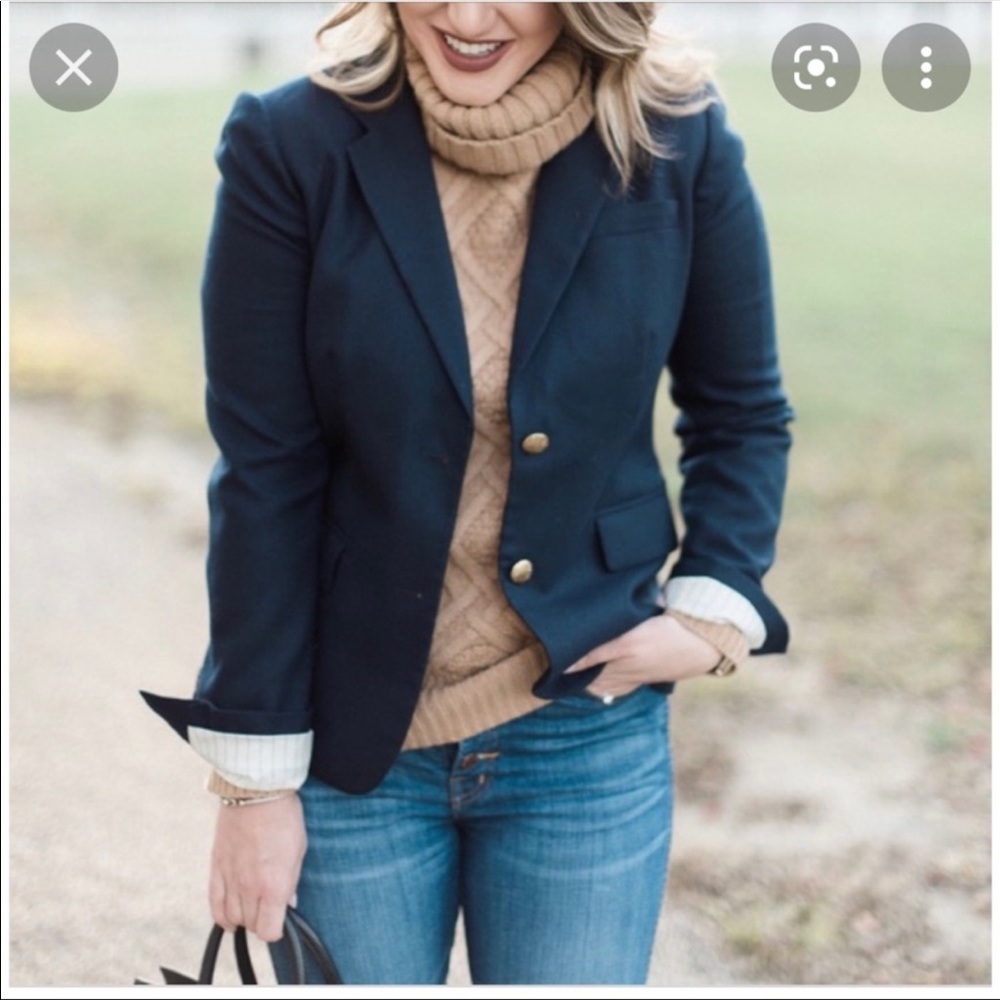 J. Crew Navy Blazer with Gold Buttons Vintage